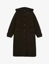 Soeur Raoul Hooded Wool-blend Coat In Khaki/brown