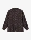 Soeur Womens Print Lauren Loose-fit Graphic-print Silk Shirt In Print