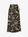 Soeur Womens Print Reine High-rise Graphic-print Cotton Midi Skirt In Print