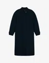 Soeur Womens Slate Blue Vancouver Double-faced Wool-blend Coat In Blue