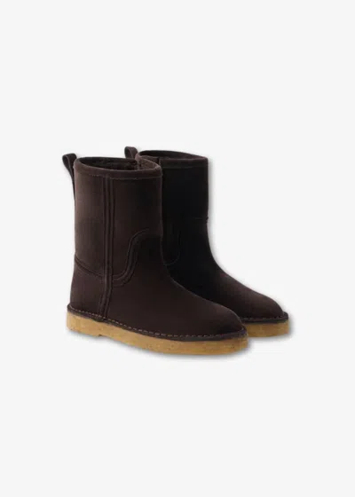 Soeur Women's Texas Suede Boot In Marron In Brown