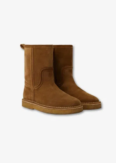 Soeur Women's Texas Suede Boot In Miel In Brown