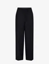 Soeur Tailored Trousers With Buttoned Back Pocket In Navy