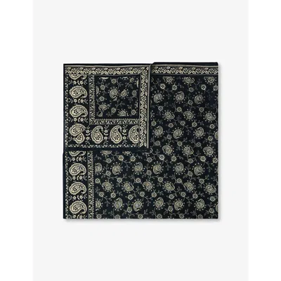 Soeur Womens  Sky Graphic-print Cotton Scarf In Black