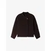 Soeur Womens Aubergine Windsor Asymmetric-collar Wool-blend Coat In Brown