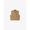 Soeur Womens Beige Chine Adeline Sleeveless Wool-blend Jacket Xs In Brown