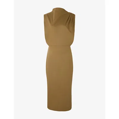 Soeur Womens Beige Vert Gemma Sleeveless Cotton Midi Dress In Green
