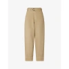 Soeur Womens Beige Volage High-rise Belted-waist Denim Jeans In Beige