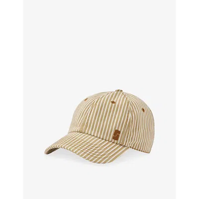 Soeur Womens  Serena Striped Cotton Baseball Cap In Brown