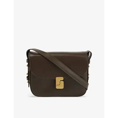 Soeur Womens Belissima Mini Leather Cross-body Bag Taup In Taupe