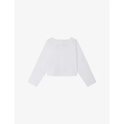 Soeur Womens Blanc Hansel Broderie-anglaise Cotton-poplin Blouse In White
