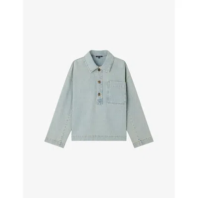 Soeur Womens  Austin Relaxed-fit Denim Shirt In Bleu Clair