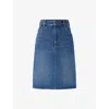 Soeur Womens  Elyne Mid-waist Denim Mini Skirt In Bleu