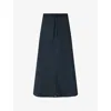 Soeur Womens Bleu Nuit Agadir Front-split Cotton Maxi Skirt In Bleu Nuit