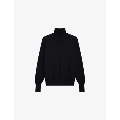 Soeur Womens Blue Nord Merino Wool Jumper In Black