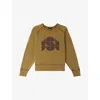 Soeur Womens Bronze Apollo Monogram-print Cotton-fleece Sweatshirt In Brown