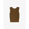 Soeur Womens Bronze Danny Scoop-neck Sleeveless Cotton Jumper In Bronze