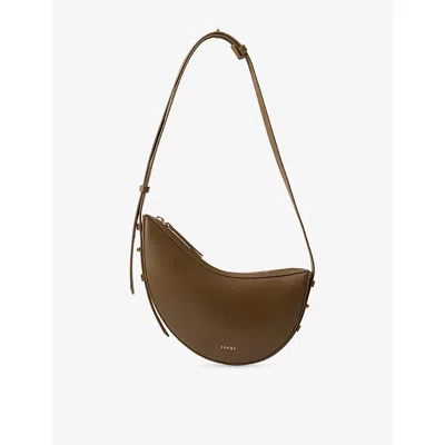 Soeur Womens Bronze Wino Mini Leather Shoulder Bag In Brown