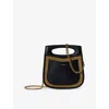Soeur Womens Bronze/noir Cheri Mini Suede And Leather Top-handle Bag