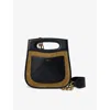 Soeur Womens Bronze/noir Cheri Suede And Leather Top-handle Bag