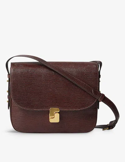 Soeur Womens Brown Belissima Maxi Leather Cross-body Bag