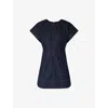 Soeur Womens Bambino Short-sleeved Denim Mini Dress Brut In Brut