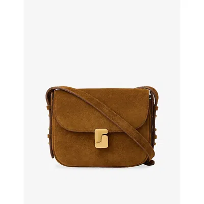 Soeur Womens Caramel Bellissima Mini Suede Cross-body Bag In Brown