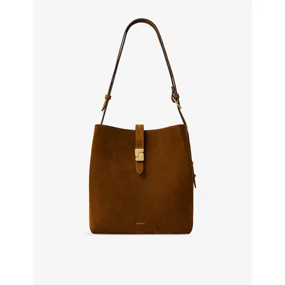 Soeur Womens Caramel Bello Suede Shoulder Bag In Purple