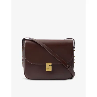 Soeur Womens Chocolat Bellissima Maxi Leather Cross Body Bag In Brown