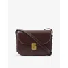 Soeur Womens Chocolat Bellissima Maxi Leather Cross Body Bag In Brown