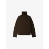 Soeur Womens Chocolat William High-neck Merino-wool Jumper In Brown