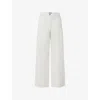 Soeur Womens Craie Harry Straight-leg High-rise Jeans In White