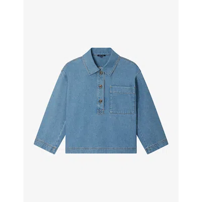 Soeur Austin Chemise In Denim Bleu Delave