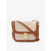 Soeur Womens Ecru/naturel Bellissima Mini Canvas And Leather Cross-body Bag