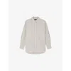 Soeur Womens  Carlotta Striped Cotton Shirt In Gris Clair/ecru