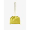 Soeur Womens Jaune Neon Suzette Drawstring Leather Shoulder Bag In Jaune Neon