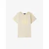 Soeur Womens Jaune Pale Val Monogram-print Cotton-jersey T-shirt In Neutral
