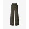 Soeur Womens Kaki Harold Straight-leg High-rise Jeans In Green
