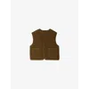 Soeur Womens Kaki/bronze Floyd Sleeveless Faux-fur Jacket Xs In Brown