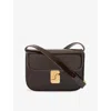 Soeur Womens Marron Fonce Bell Very Mini Patent-leather Cross Body Bag In Brown