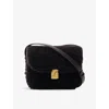Soeur Womens Marron Fonce Bellissima Mini Shearling And Leather Cross Body Bag In Brown