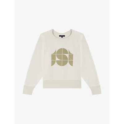 Soeur Womens Mastic Apollo Monogram-print Regular-fit Cotton Sweatshirt