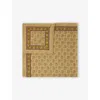 Soeur Womens  Classique Floral-pattern Twill Cotton Scarf In Mastic/jaune Dore