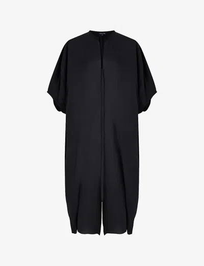 Soeur Womens Noir Alger Welt-pocket Cotton Midi Dress