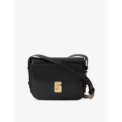 Soeur Womens Noir Bell Leather Cross-body Bag
