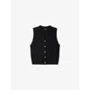 Soeur Womens Noir Chiara Sleeveless Wool Cardigan In Black