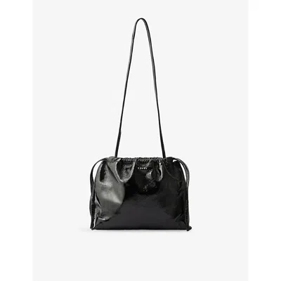 Soeur Womens Noir Suzette Patent-leather Shoulder Bag In Black