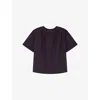Soeur Womens Prune Arlette Relaxed-fit Cotton Blouse In Black