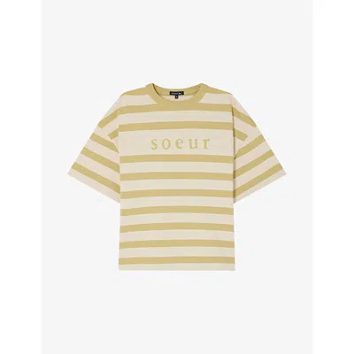 SOEUR WOMENS SOEUR ADAM STRIPED COTTON T-SHIRT