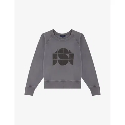 Soeur Womens  Apollo Graphic-print Cotton Sweatshirt In Tonnerre